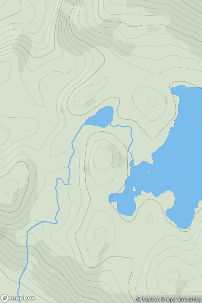 Thumbnail image for Carn nan Caorach [Loch Maree to Loch Broom] showing contour plot for surrounding peak